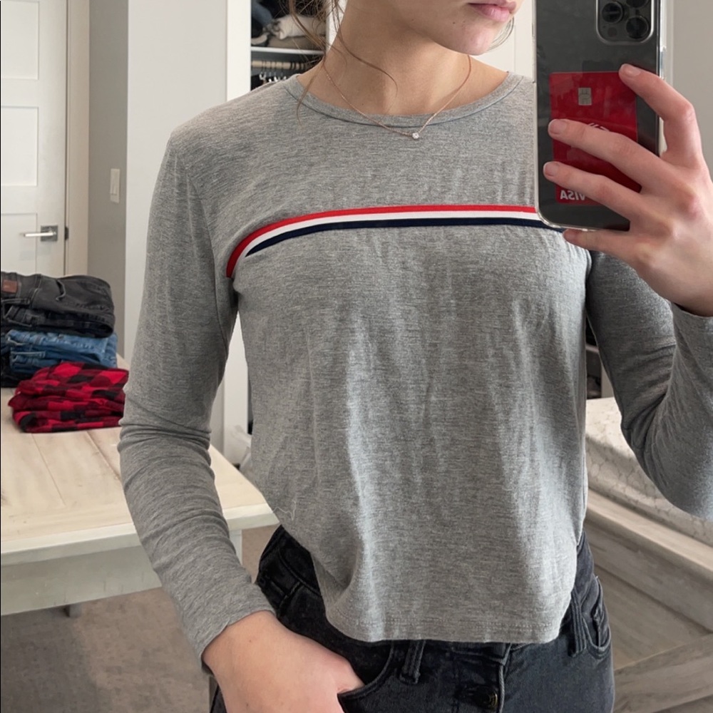 simple gray tomboy long sleeve
